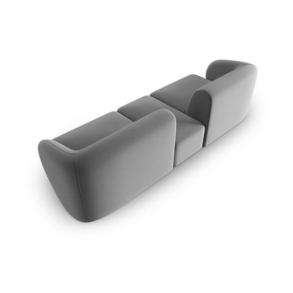 Pilkos spalvos iš velveto sofa 246 cm Paolo – Milo Casa-image-3