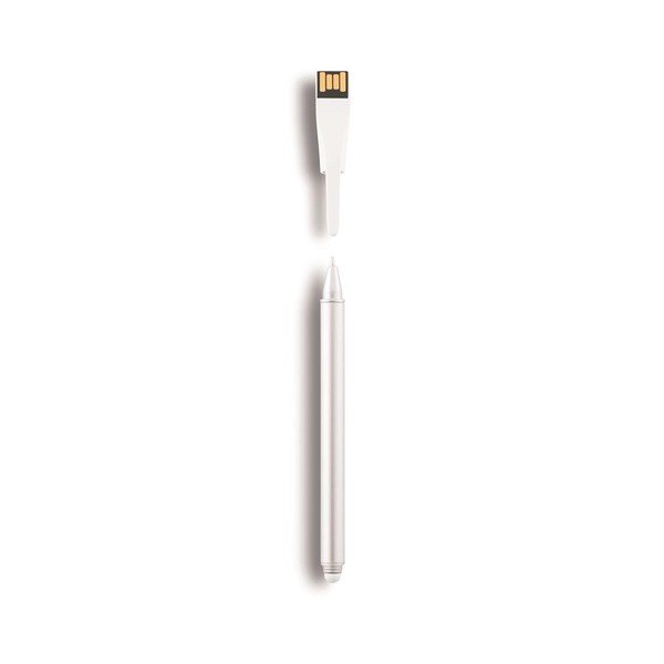 Rašiklis su USB kaupikliu Point 4GB, baltas-image-2