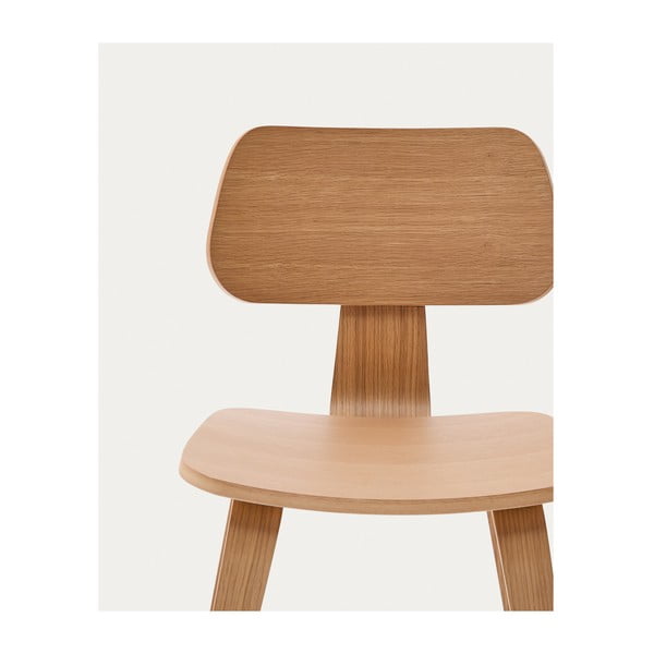 Natūralios spalvos valgomojo kėdė iš ąžuolo Gena – Kave Home-image-3