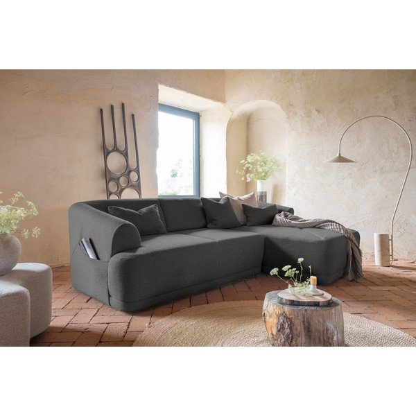 Kampinė sofa tamsiai pilkos spalvos – Miuform-image-3