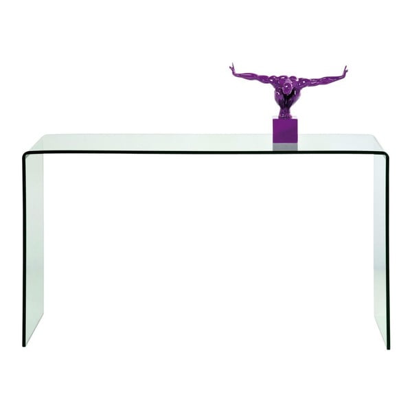 "Kare Design" skaidraus klubo stiklo konsolinis staliukas