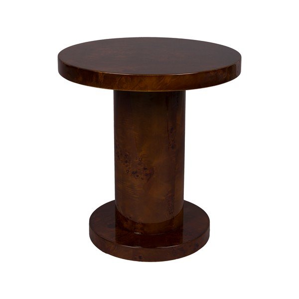 Apvalios formos šoninis stalas iš riešutmedžio ø 46 cm Quinn – Dutchbone