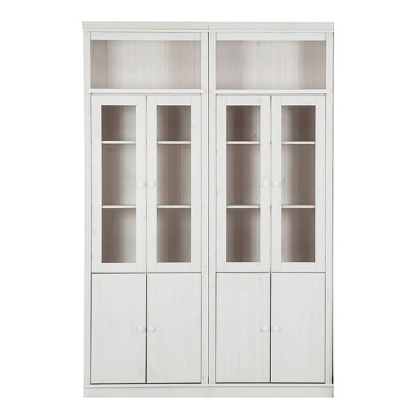 Iš pušies masyvo vitrina baltos spalvos 148x223 cm Anita – Støraa