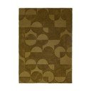 Rankų darbo tamsiai žalios spalvos iš vilnos kilimas 160x230 cm Gigi – Flair Rugs