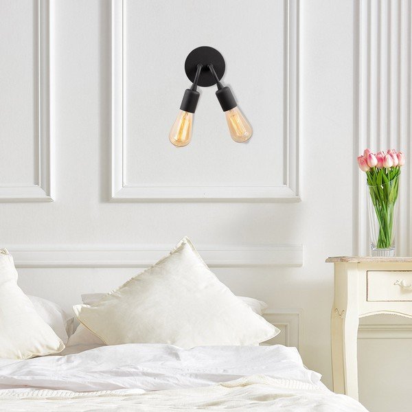 Sieninė lempa juodos spalvos Harput – Opviq lights-image-1