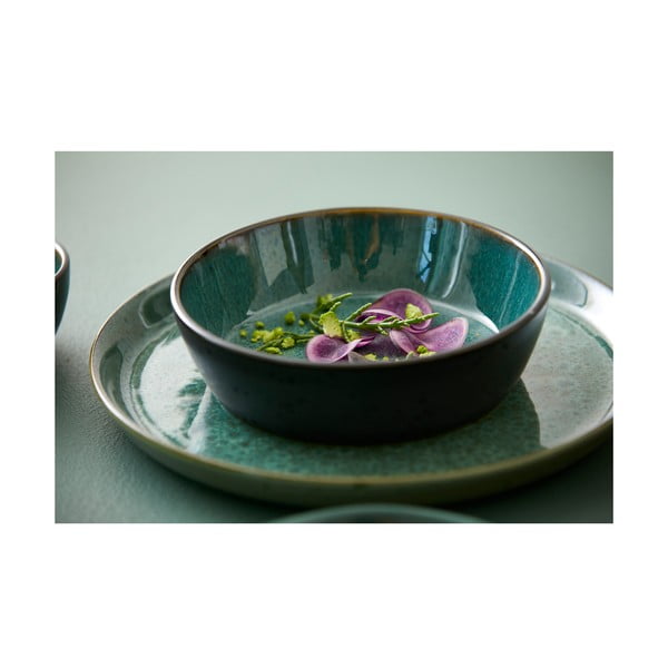 Žalios spalvos/juodos spalvos iš akmens masės lėkštė ø 27 cm Gastro Green/Black – Bitz-image-3
