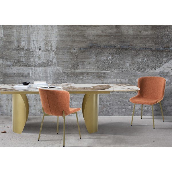 Oranžinės spalvos valgomojo kėdės 2 vnt. Snug – Tomasucci-image-1