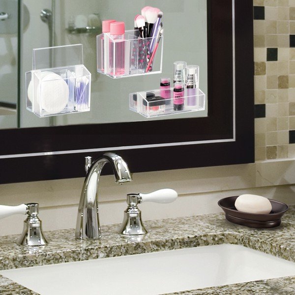 3 "InterDesign Affix Vanity Organizers" rinkiniai-image-1