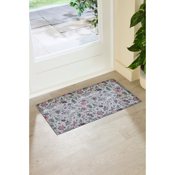 Iš PVC grindų kilimėlis 40x70 cm Hare Wildflowers – Artsy Doormats-image-2