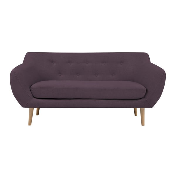 Violetinė dvivietė sofa su šviesiomis kojomis Mazzini Sofas Sicile