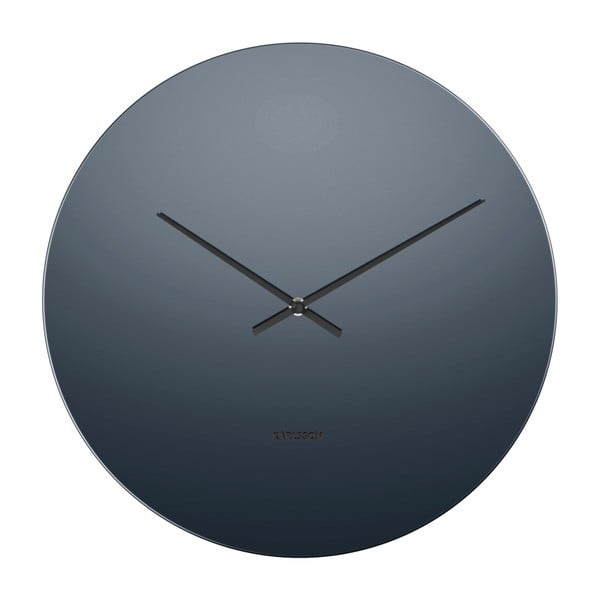 Juodas sieninis laikrodis Karlsson Mirage, ⌀ 40 cm
