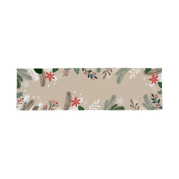 Stalo takelis iš medvilnės su Kalėdų motyvu 40x140 cm Frosted Branches – Butter Kings