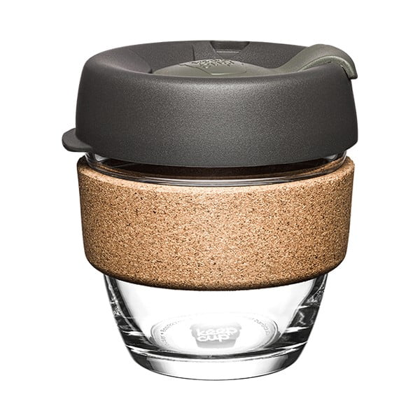 Kelioninis puodelis (ne termo) juodos spalvos/rudos spalvos 227 ml Brew Cork Nitro S – KeepCup