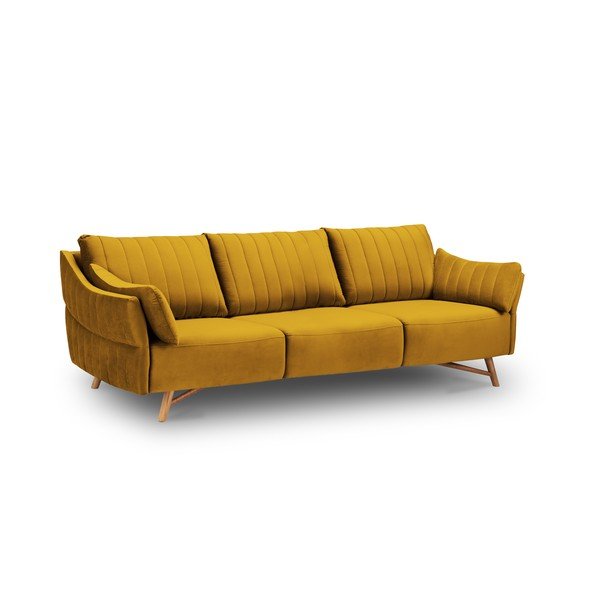 Geltona aksominė sofa Interieurs 86 Elysée, 232 cm-image-4