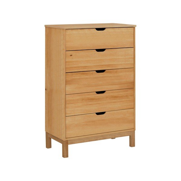 Iš pušies masyvo aukšta šoninė spintelė natūralios spalvos 113x39 cm Post – Støraa