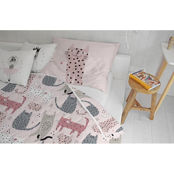 Iš satino medvilnės dygsniuota antklodė ir pagalvės užvalkalas komplekte 140x200 cm – Butter Kings-image-1