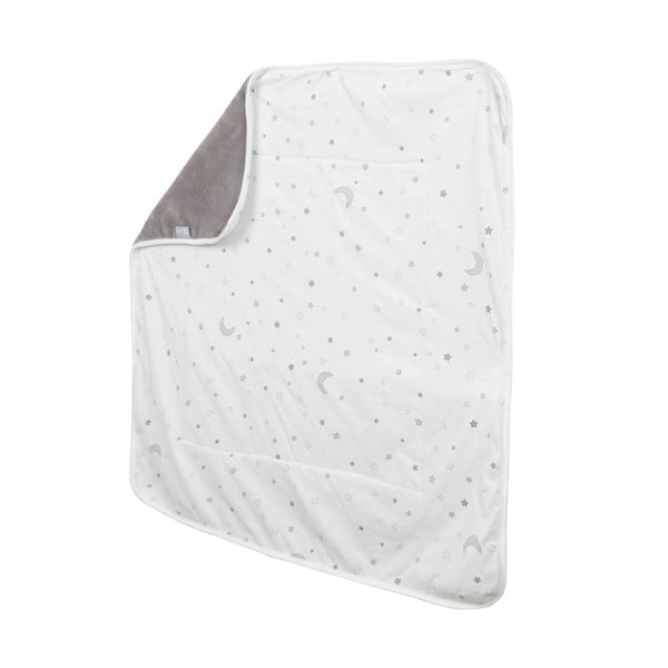 Vaikiškas pledas baltos spalvos/pilkos spalvos iš medvilnės 80x80 cm Strenenzauber – Roba-image-3