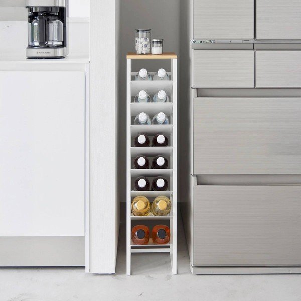 Baltos spalvos iš metalo vyno lentyna butelių skaičius 16 20x88,5x19 cm Tower – YAMAZAKI-image-2