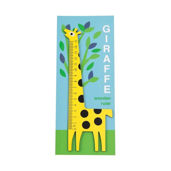 Žirafos formos medinė liniuotė Rex London Yellow Giraffe-image-1