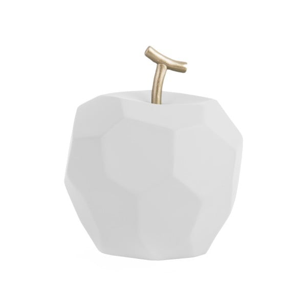 Matinės baltos spalvos betono figūrėlė PT LIVING Origami Apple