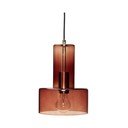 Kabantis šviestuvas rudos spalvos su pritemdymo funkcija ø 20 cm su stiklo gaubtu Ripple – Hübsch