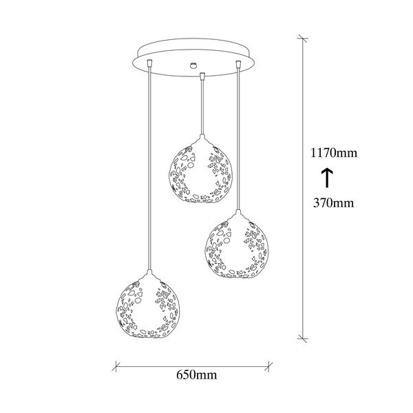 Kabantis šviestuvas juodos spalvos ø 65 cm Fellini – Opviq lights-image-3