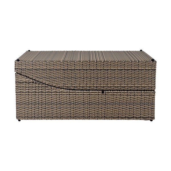 Sulankstomas sodo šezlongas pilkos spalvos dirbtinis rotangas Split – House Nordic-image-4