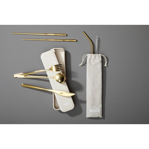 Stalo įrankiai auksinės spalvos iš nerūdijančio plieno 6 vnt. Mimo – Premier Housewares-image-1