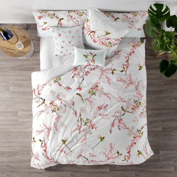 Medvilninis antklodės užvalkalas dvigulei lovai "Happy Friday Sakura", 220 x 220 cm