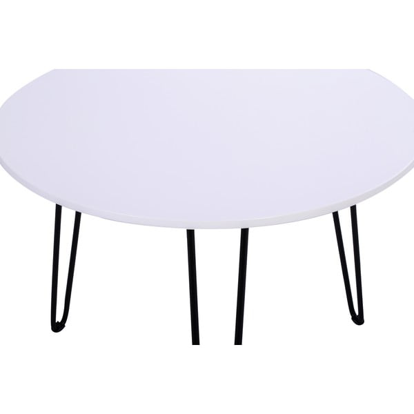 3 šoninių staliukų rinkinys Bonami Selection Fabio White-image-4