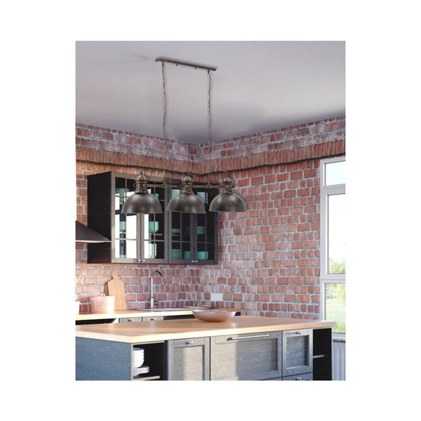 Juodas pakabinamas šviestuvas su 3 atspalviais Mauro Ferretti Industry-image-3