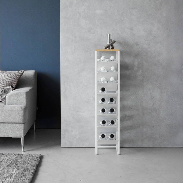 Baltos spalvos iš metalo vyno lentyna butelių skaičius 16 20x88,5x19 cm Tower – YAMAZAKI-image-4