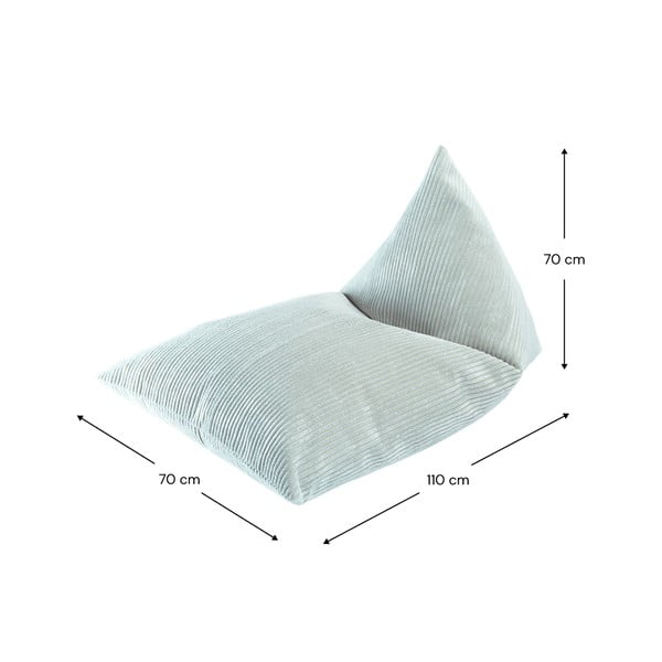 Mėtų spalvos iš kordinio velveto vaikiškas sėdmaišis Big Lounger – Wigiwama-image-2
