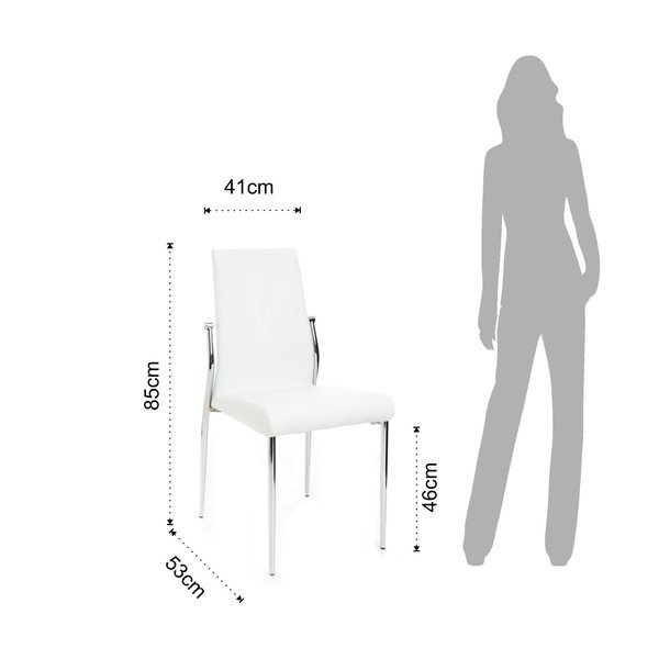 Valgomojo kėdės baltos spalvos 2 vnt. Margo – Tomasucci-image-3