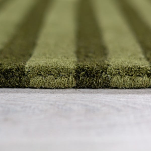 Rankų darbo žalios spalvos iš vilnos kilimas 200x290 cm Conway Retro – Flair Rugs-image-4