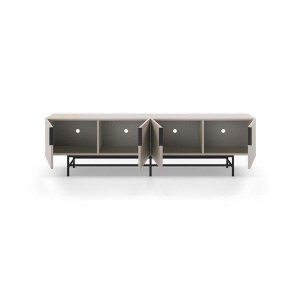 TV spintelė kreminės spalvos 200x54,5 cm Eldia – Marckeric-image-2