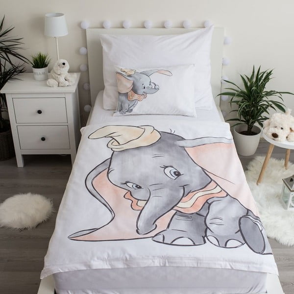 Vaikiška patalynė iš medvilnės vaikiškai lovai 100x135 cm Dumbo – Jerry Fabrics-image-1