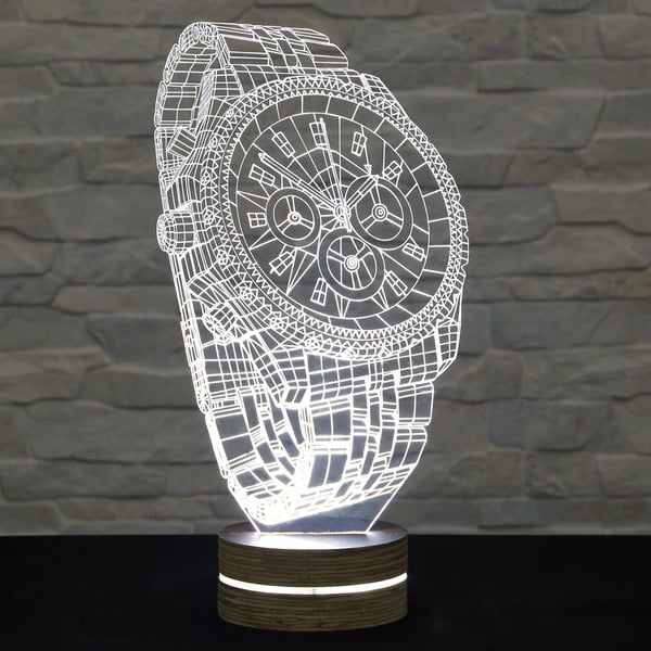 3D stalinis šviestuvas Laikrodis