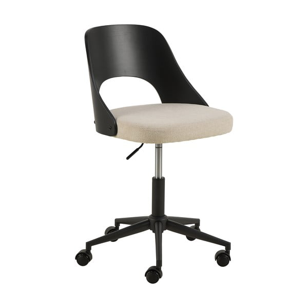 Juodos spalvos/smėlio spalvos biuro kėdė Lucy – Actona