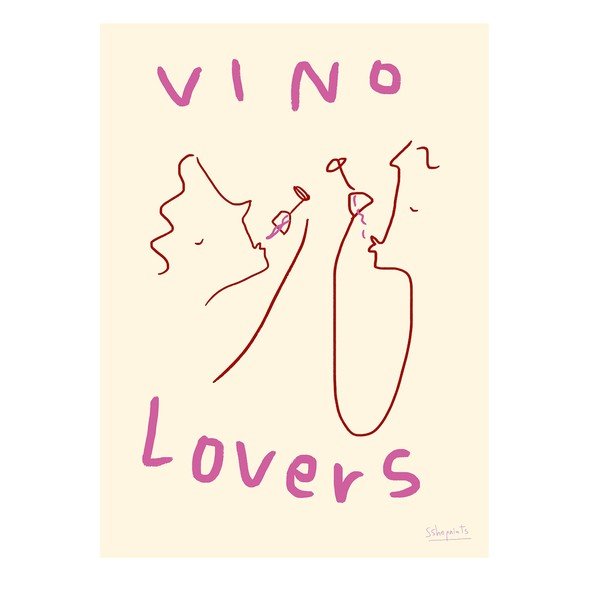 Plakatas 50x70 cm Vino Lovers – Ruby Hughes – The Poster Club