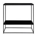 Konsolinis staliukas juodos spalvos su juodu stalviršiu 80x36 cm Vita – House Nordic