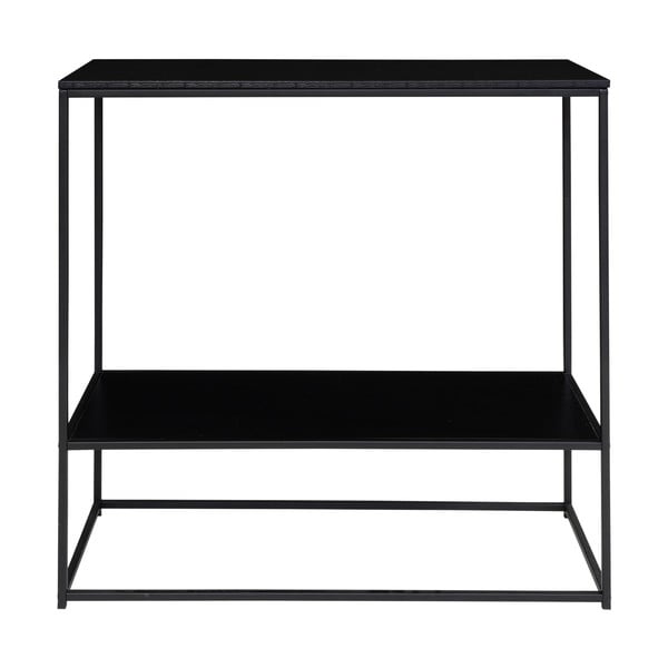 Konsolinis staliukas juodos spalvos su juodu stalviršiu 80x36 cm Vita – House Nordic