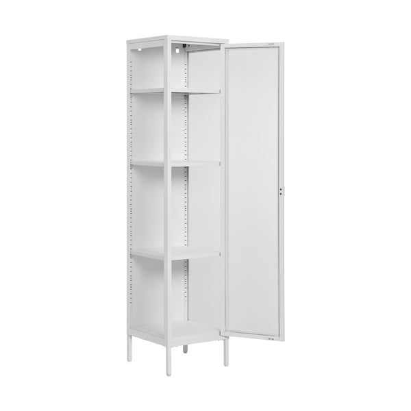 Iš metalo vitrina baltos spalvos 40x180 cm Brisbane – House Nordic-image-3