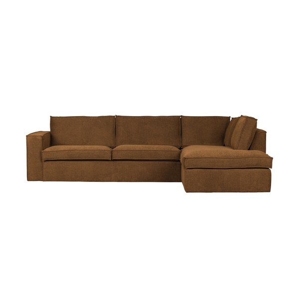 Šviesiai ruda kampinė sofa WOOOD Freddie, dešinysis kampas-image-2