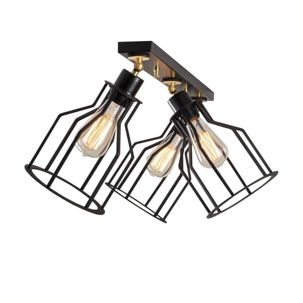 Lubinis šviestuvas juodos spalvos/auksinės spalvos ø 17 cm su metaliniu gaubtu Alacati – Opviq lights-image-2