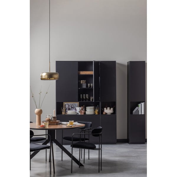 Iš pušies masyvo TV spintelių komplektas juodos spalvos 358x210 cm Finca – WOOOD-image-2