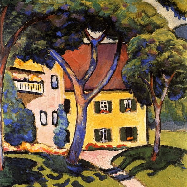 August Macke reprodukcija House in a Landscape, 60 x 60 cm