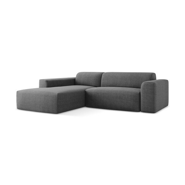 Pilkos spalvos kampinė sofa (su kairiuoju kampu/su gultu) Keli – Makamii-image-2