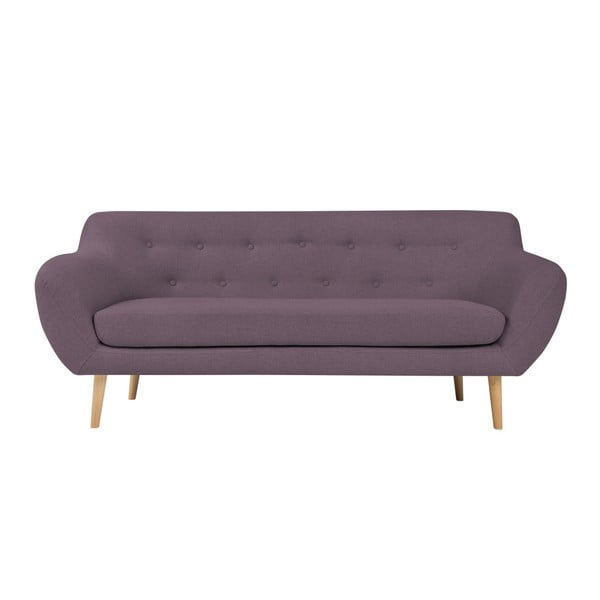 Violetinė dvivietė sofa su šviesiomis kojomis Mazzini Sofas Sicile