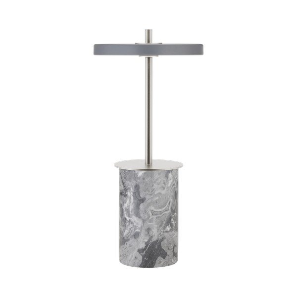Pilkos spalvos iš marmuro stalinis šviestuvas LED su pritemdymo funkcija (aukštis 25,5 cm) su metaliniu gaubtu Asteria Move Mini – UMAGE-image-2